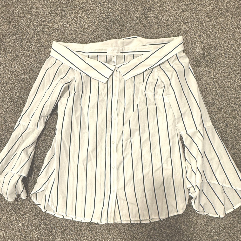 Striped Off-Shoulder Blouse